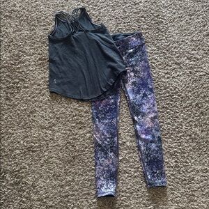 Ivivva Lululemon brand for girls leggings and matching Ivivva tank